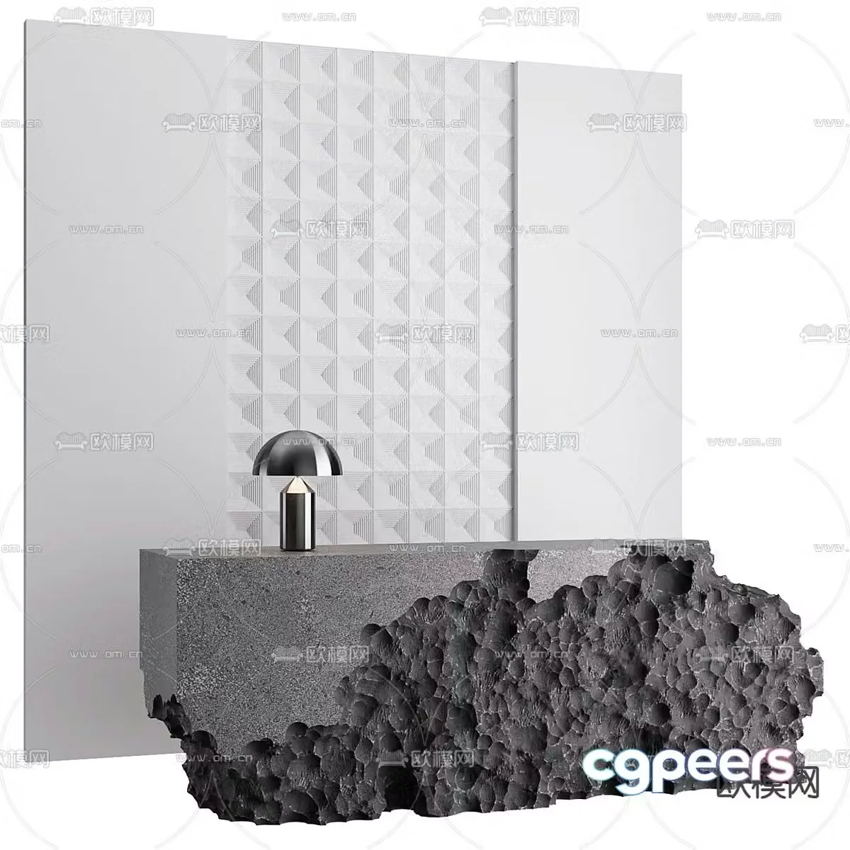 Front desk service desk information desk reception desk 3d model