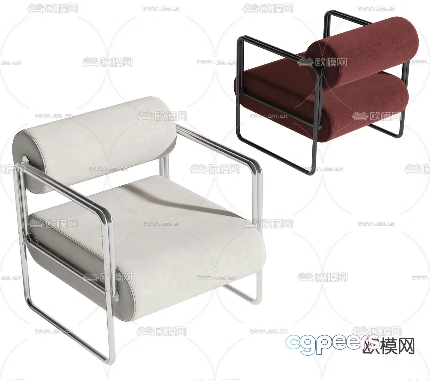 Modern leisure chair seat 3d model