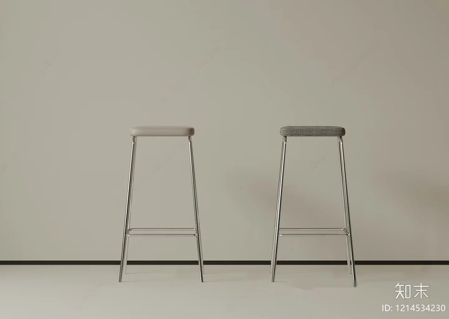 Modern Bar Stools 3D Model – 15509 – VRAY Render