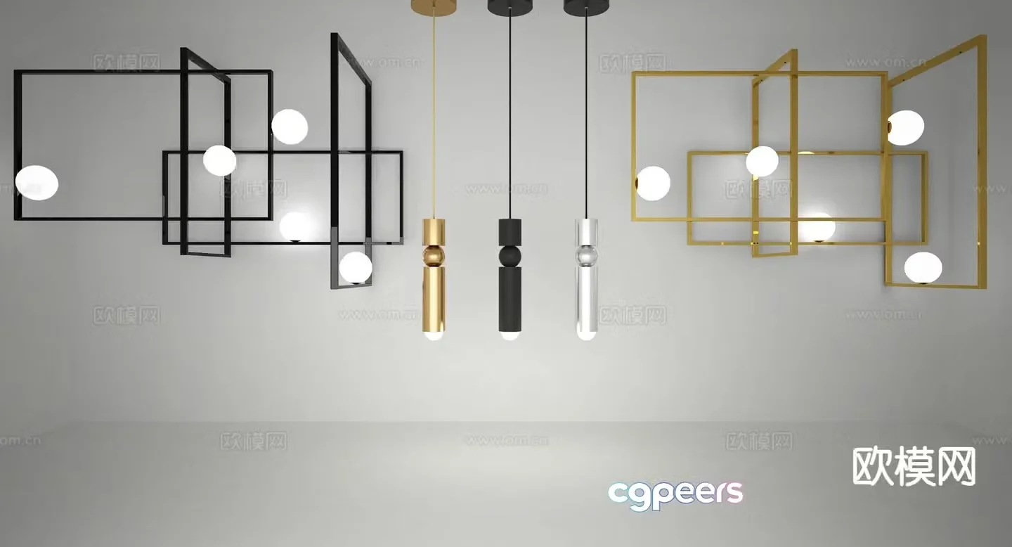 Light luxury chandelier hall chandelier 3d model