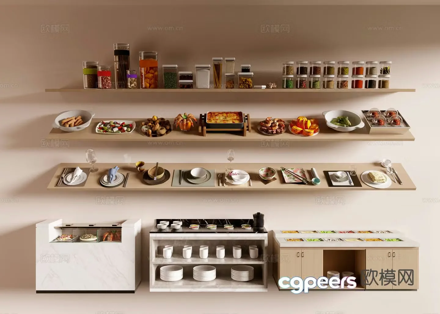 Tableware Food 3D Model