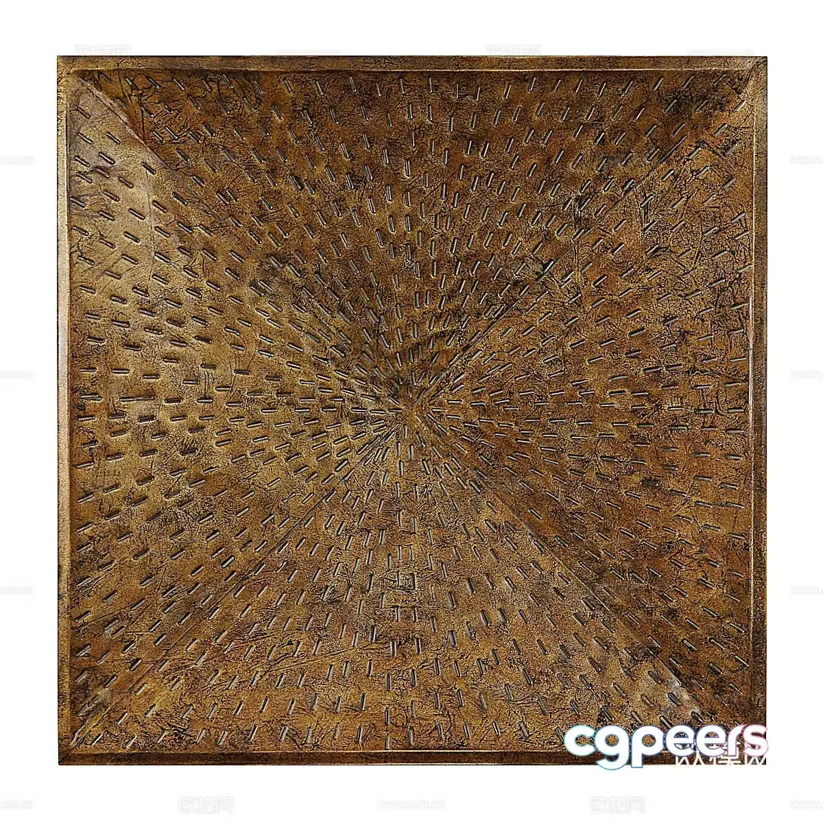 New Chinese style light luxury metal pendant metal wall decoration 3D model
