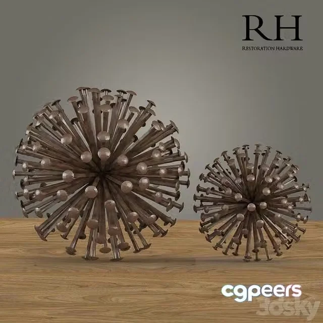 3ds Max Free – Iron Nail Sphere