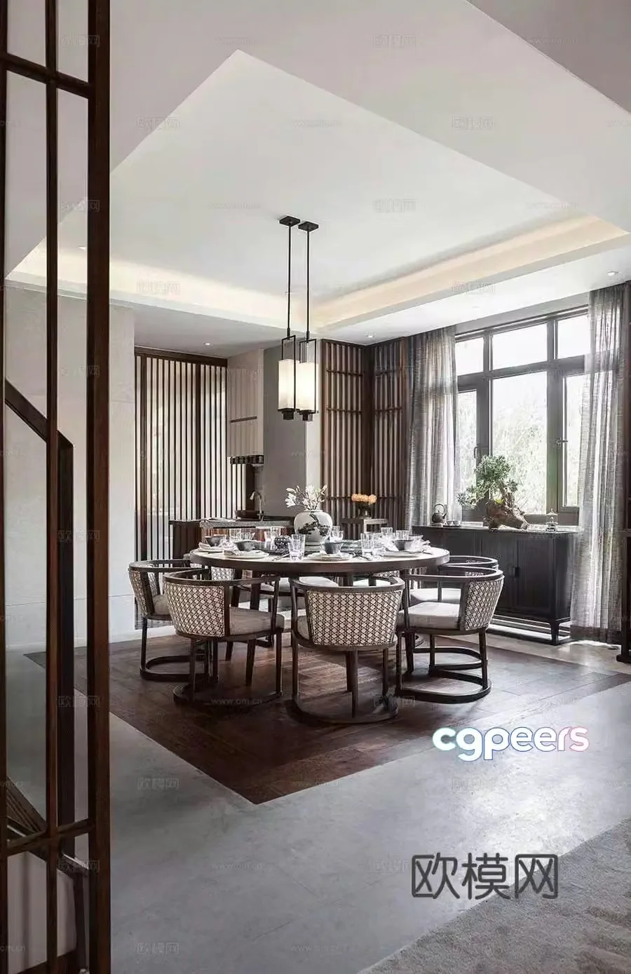 New Chinese restaurant 3d model