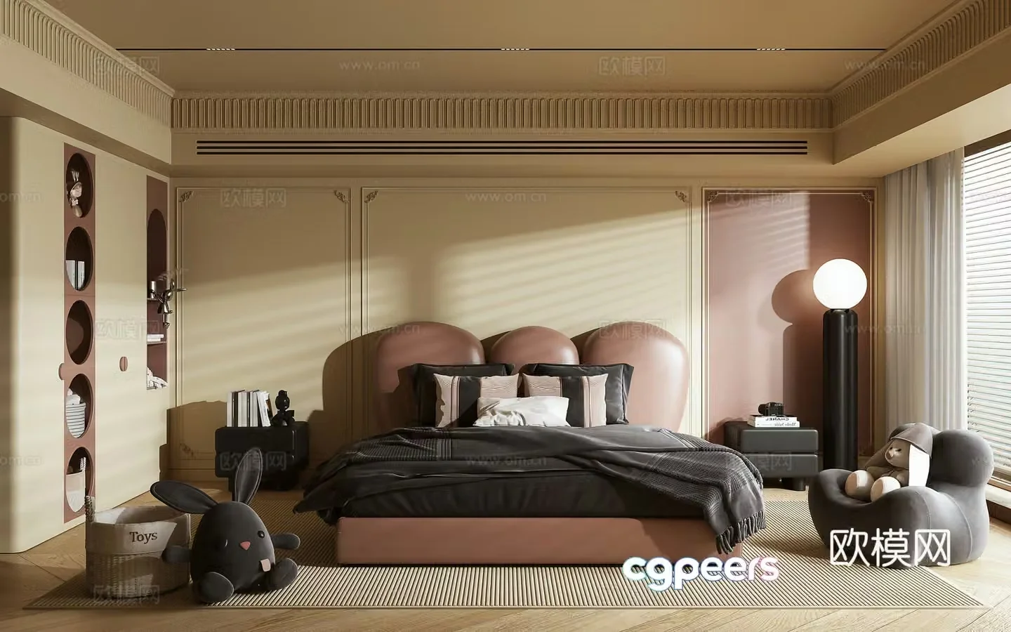 Medieval style bedroom master bedroom 3d model