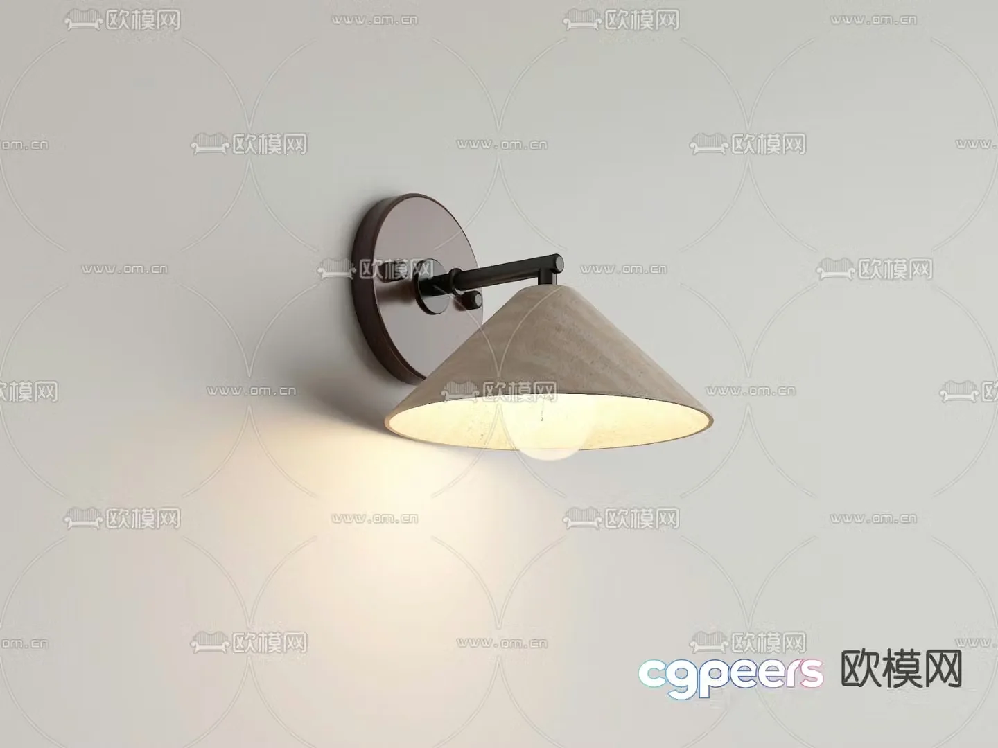 Medieval style wall lamp 3d model