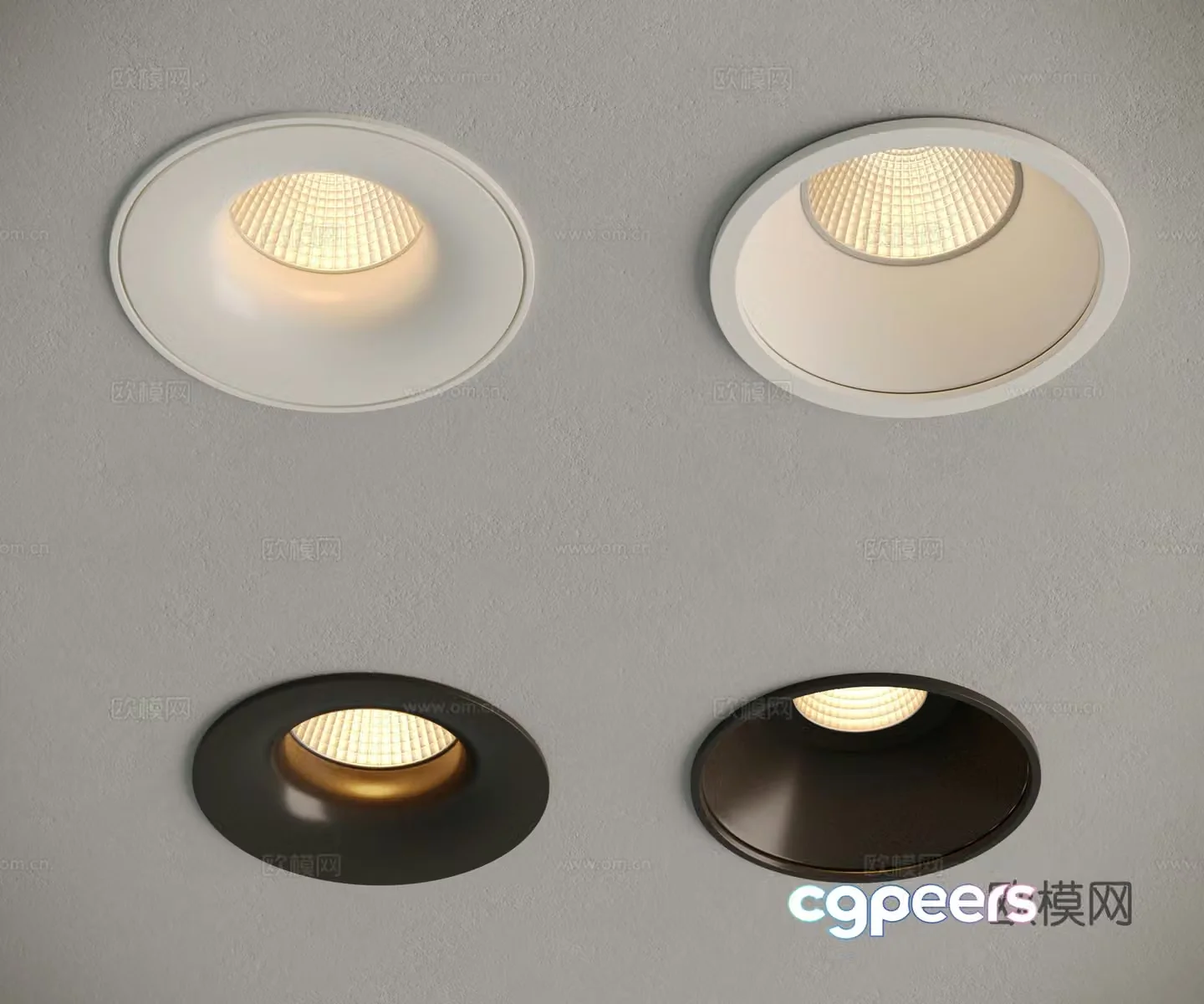 Modern downlight spotlight Minimalist downlight spotlight Inline downlight spotlight Borderless downlight Narrow downlight 3D model