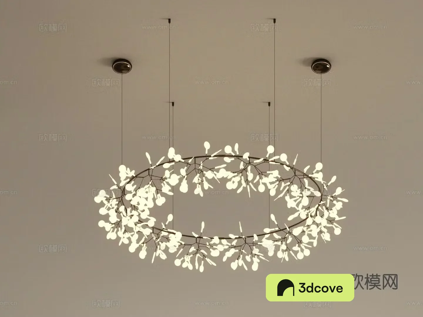 French Cream-White Chandelier Decorative Light
