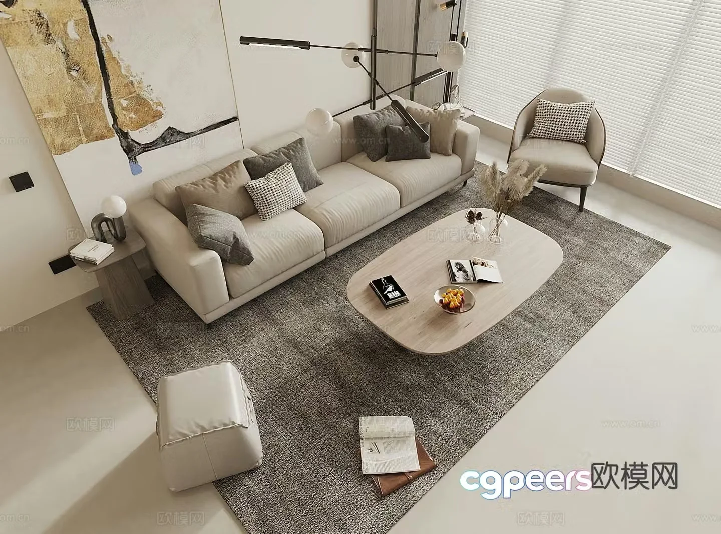 Wabi Sabi modular sofa 3d model