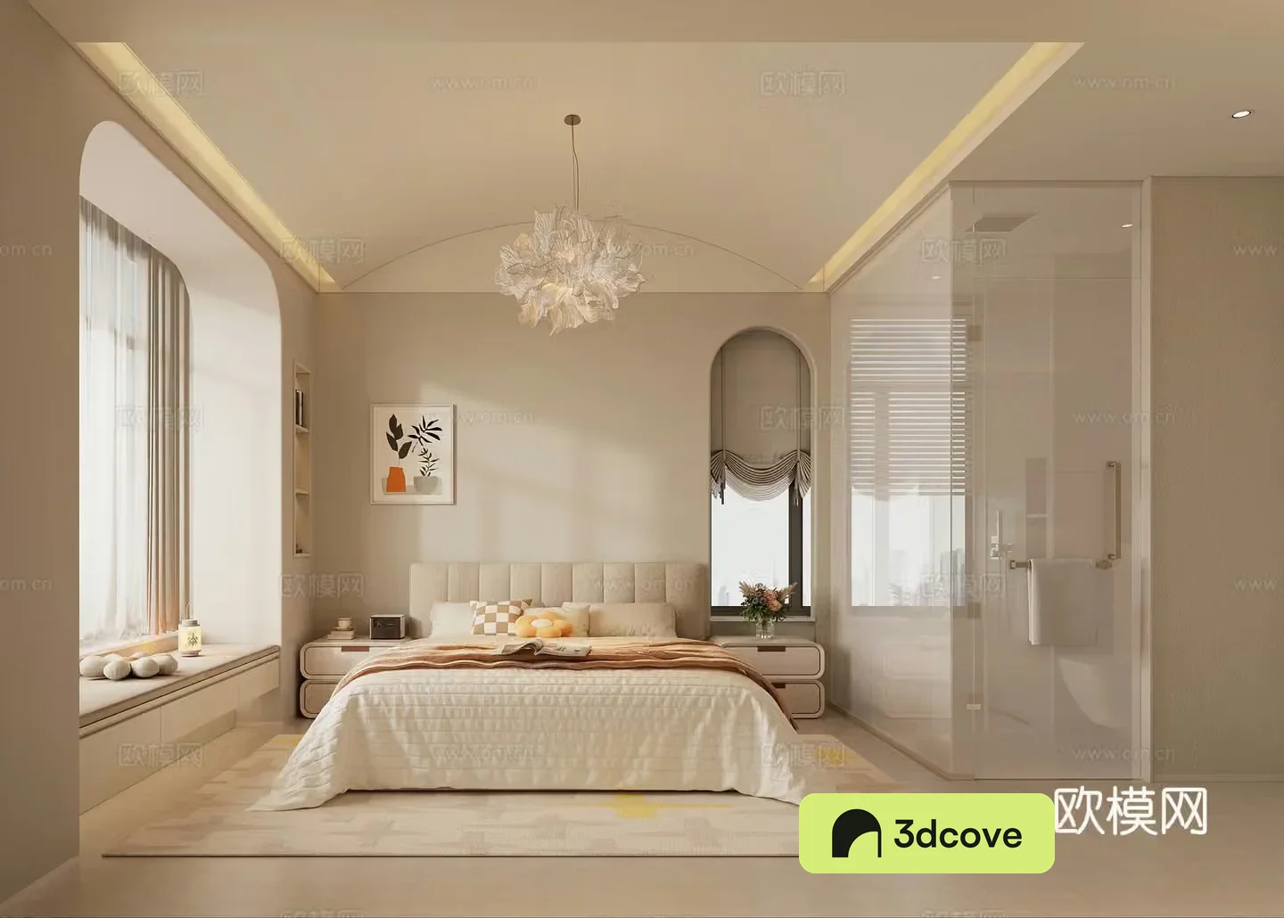 Creamy Bedroom Cloakroom