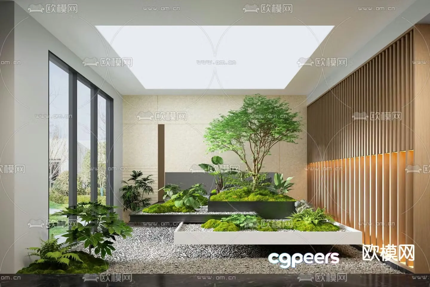 Indoor landscape landscaping 3d model