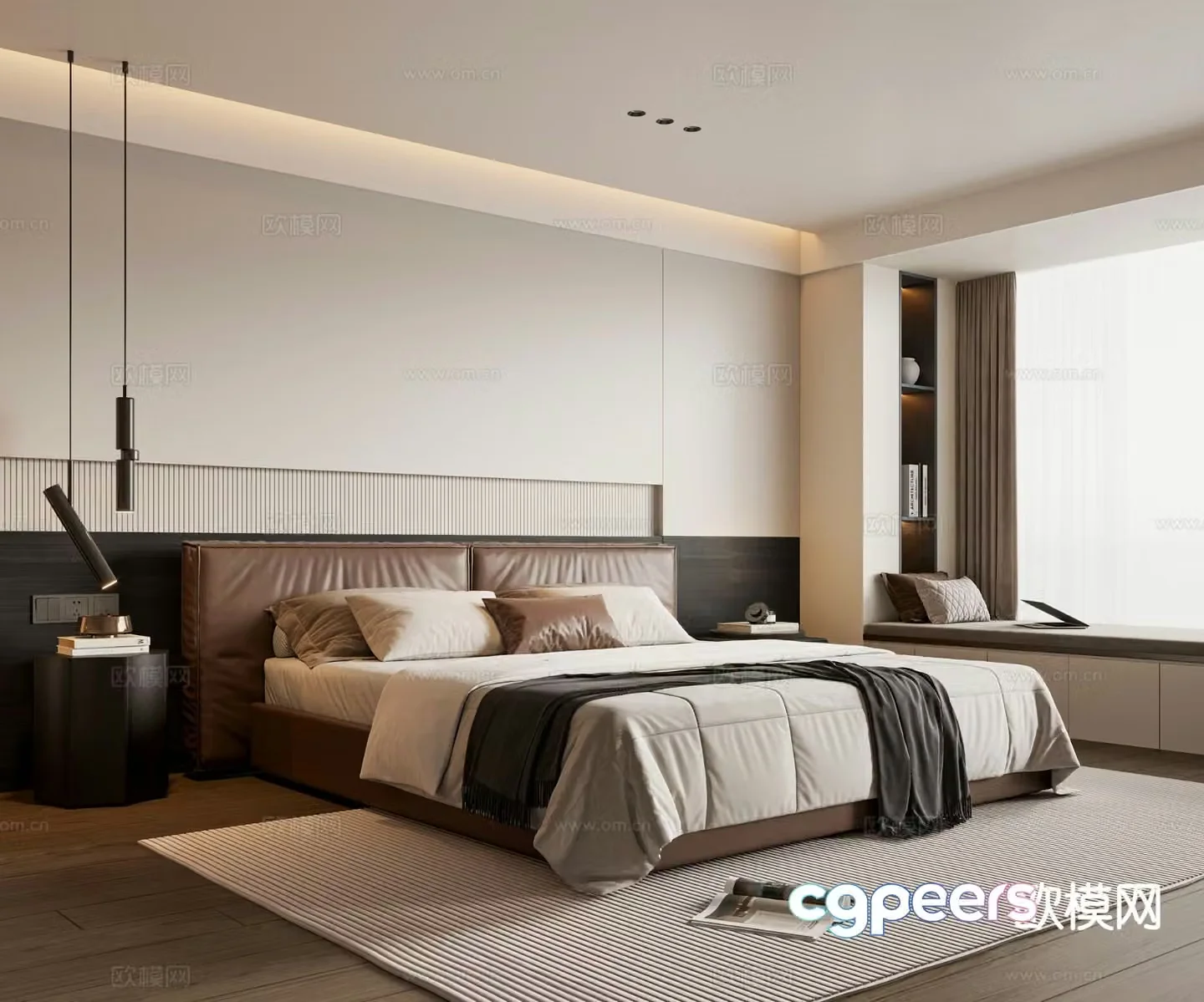 Italian style bedroom master bedroom 3d model