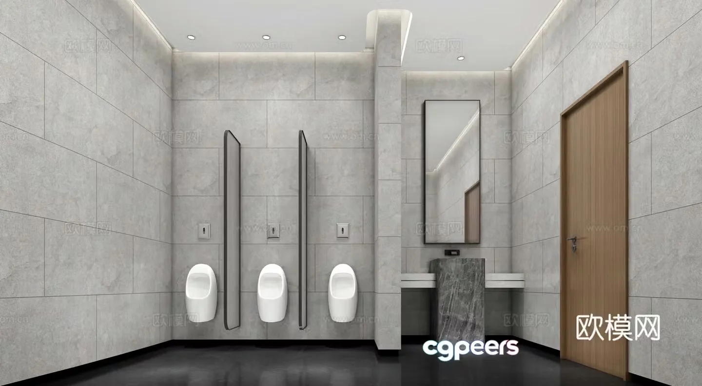 Public restroom Public restroom 3d model