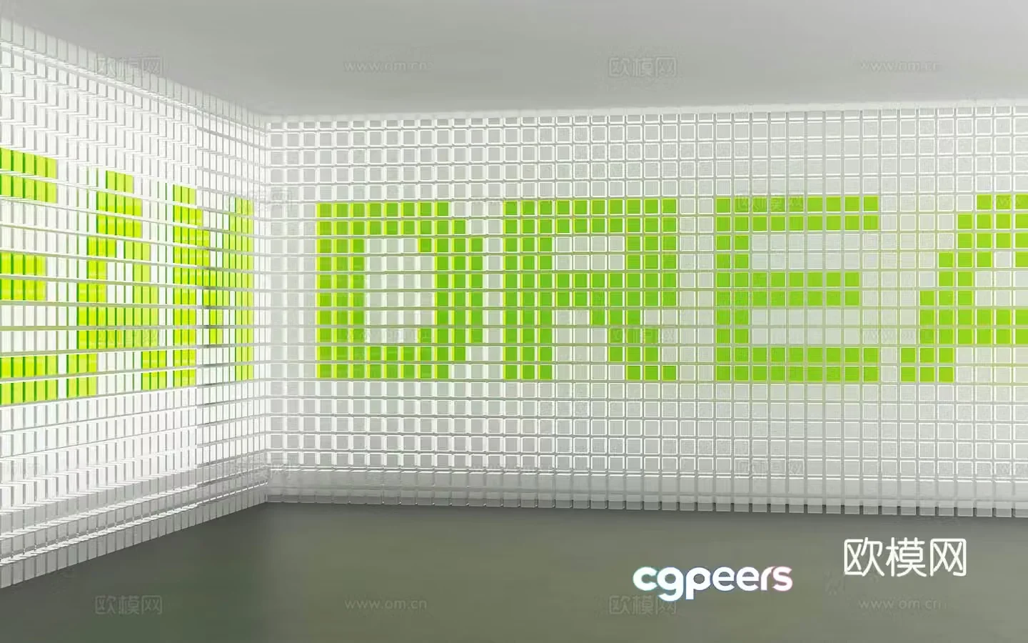 Modern letter background wall Three-dimensional background wall Acrylic letter background wall Front desk image wall Male 3D model