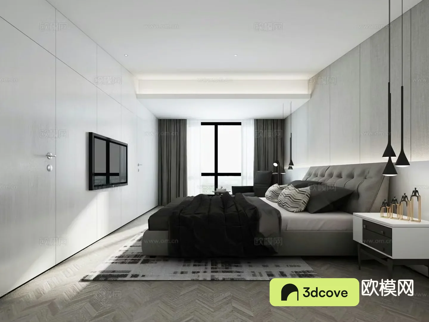 Advanced gray bedroom master bedroom
