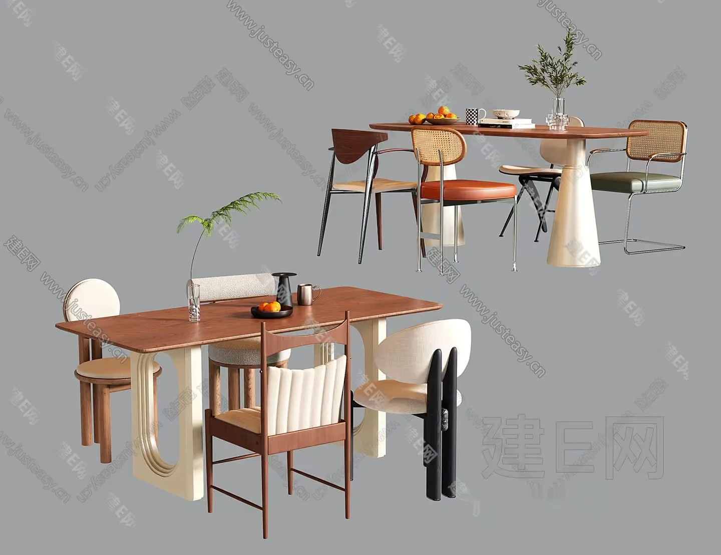 Modern Dining Table 3D Model – 4634 – VRAY Render
