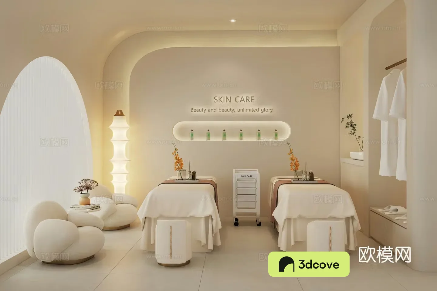 Modern beauty salon Beauty private room Beauty spa Beauty bed Beauty double room