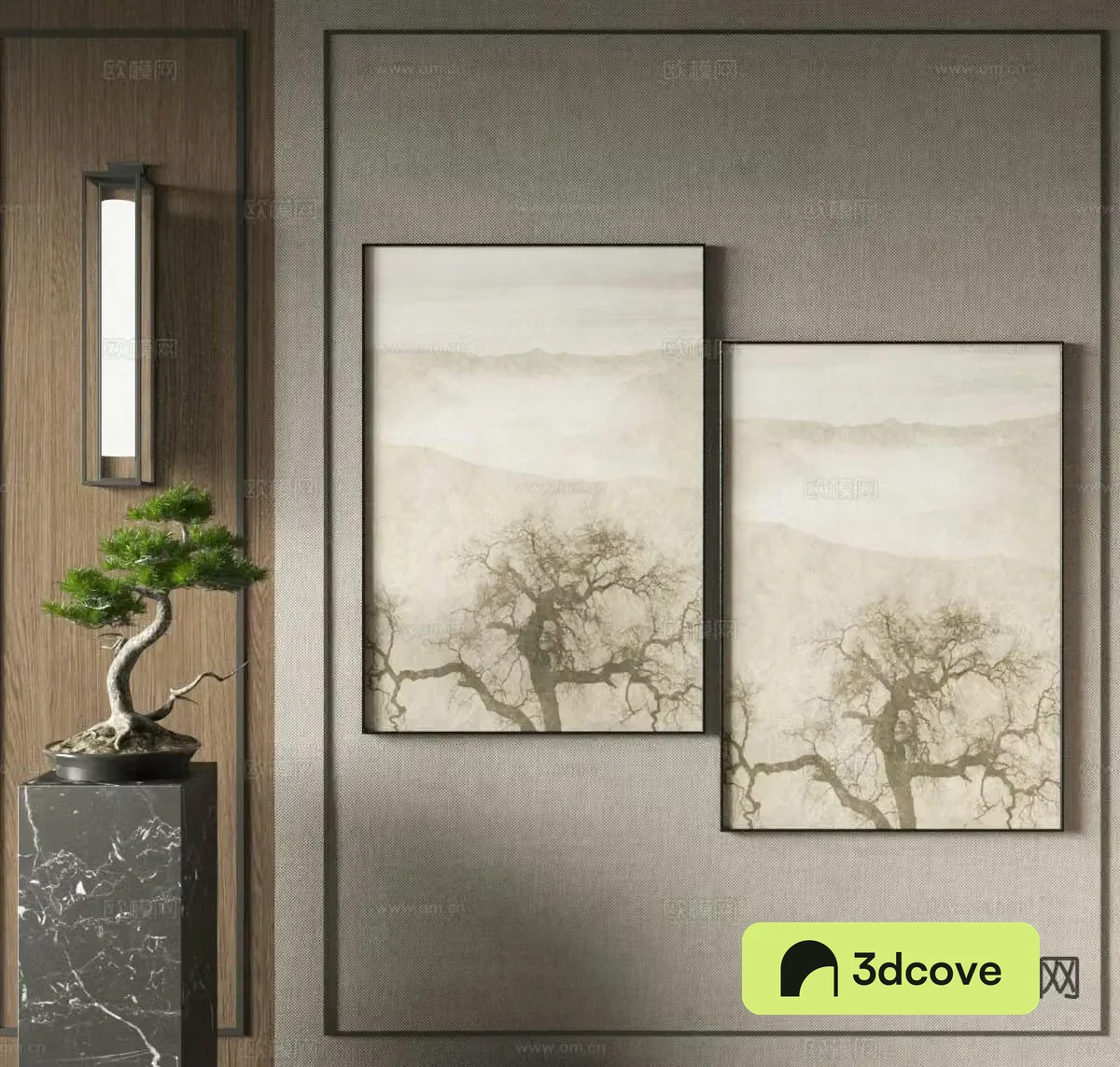 New Chinese-style art painting ink painting decorative painting