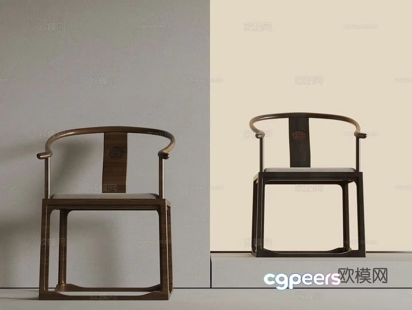New Chinese style chair armchair 3d model