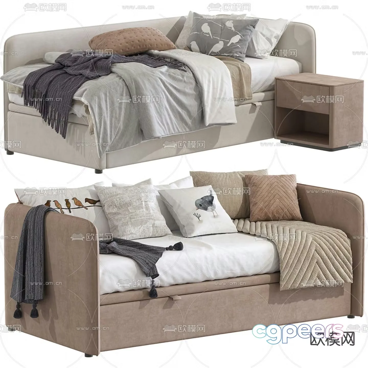 Children’s bed sofa chair 3d model