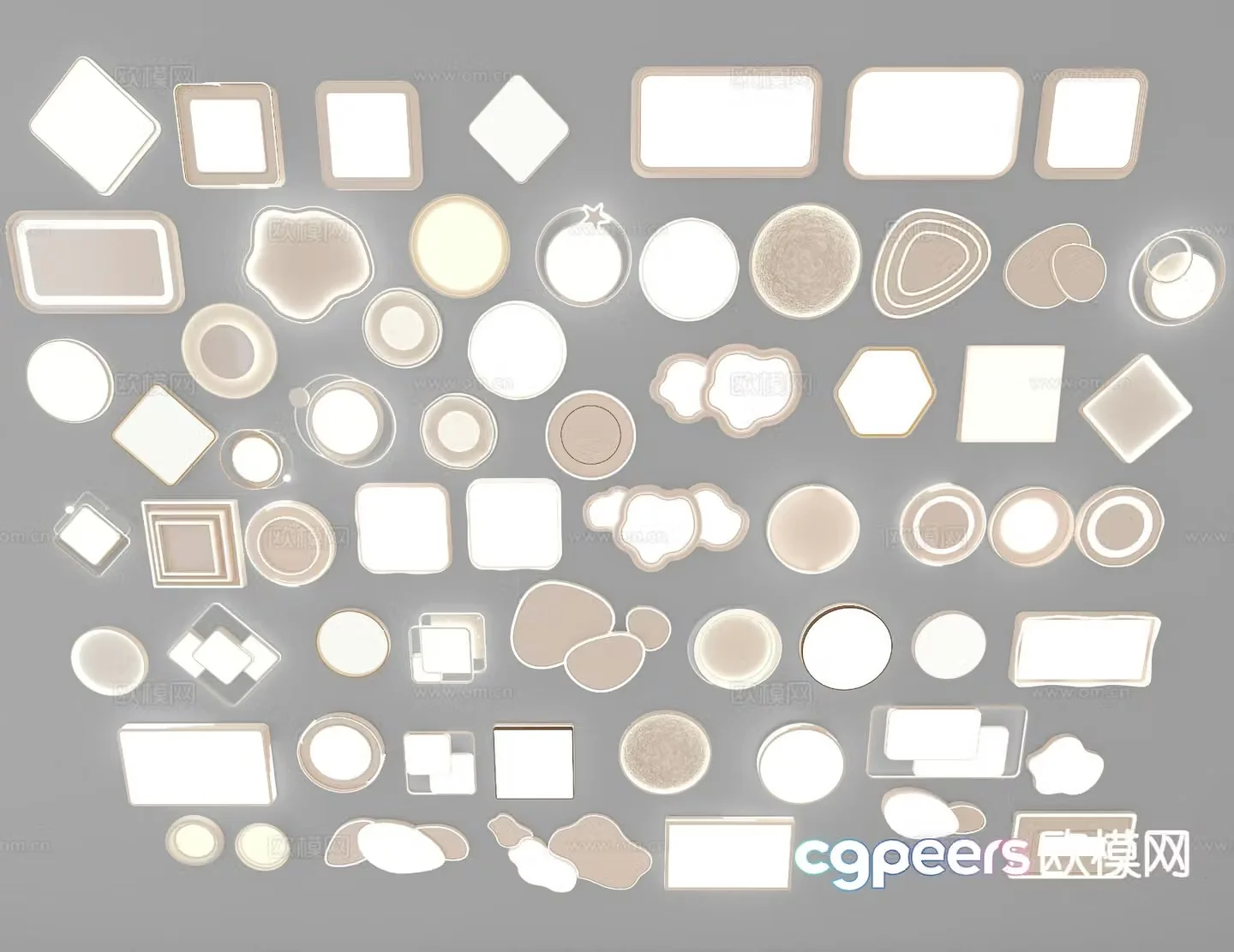 Modern ceiling lamp geometric ceiling lamp 3d model