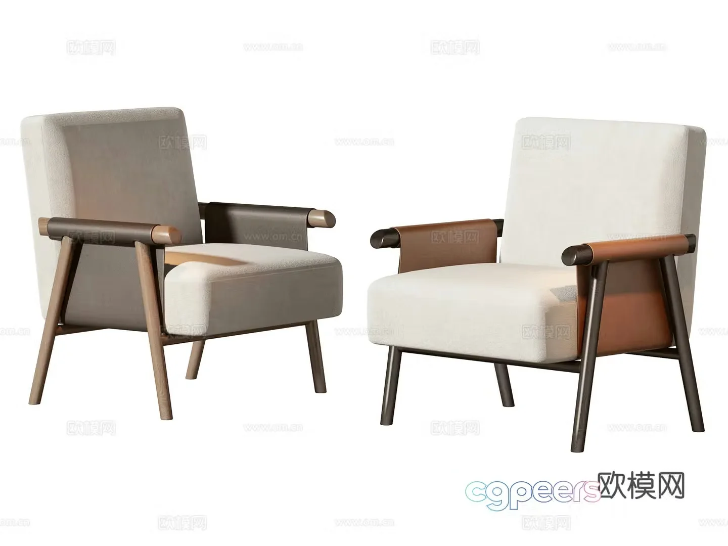 New Chinese casual chair 3D model