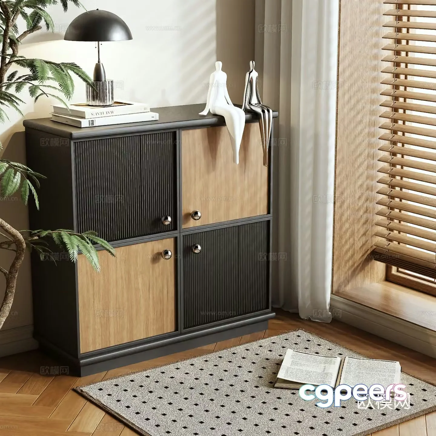 Medieval style chest of drawers 3D model