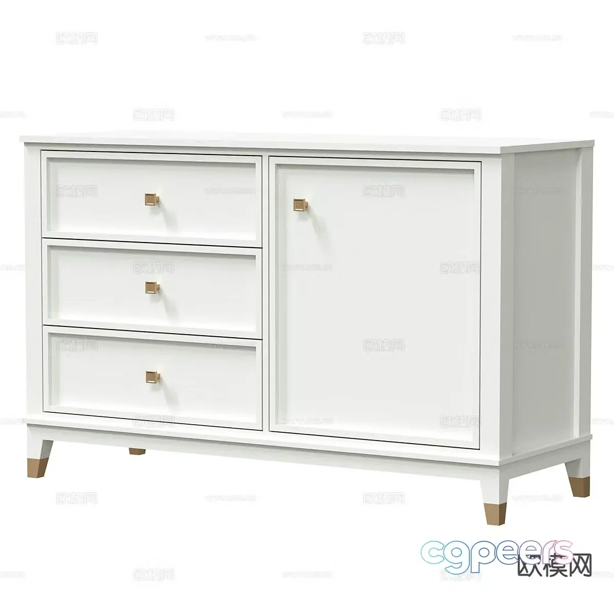 Modern entryway cabinet 3d model