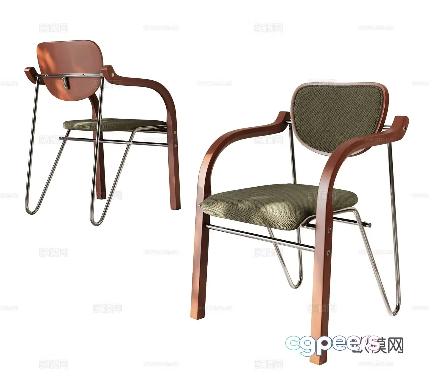Medieval style chair dining chair 3d model