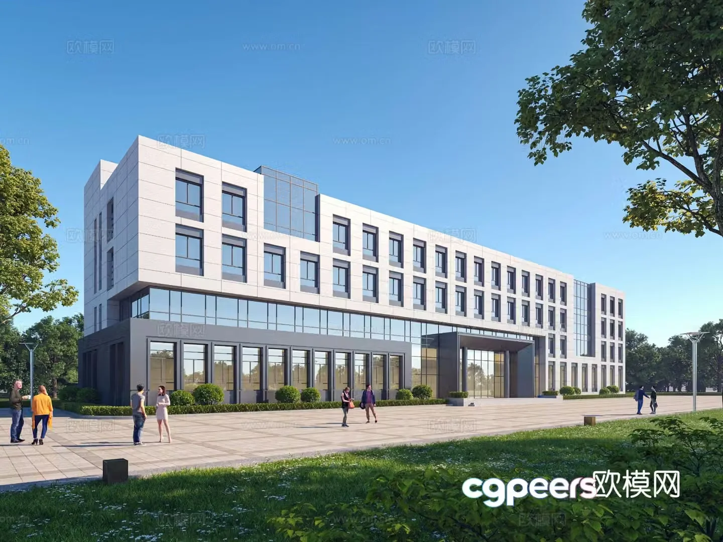 Modern Factory Industrial Park Office Building 3D model