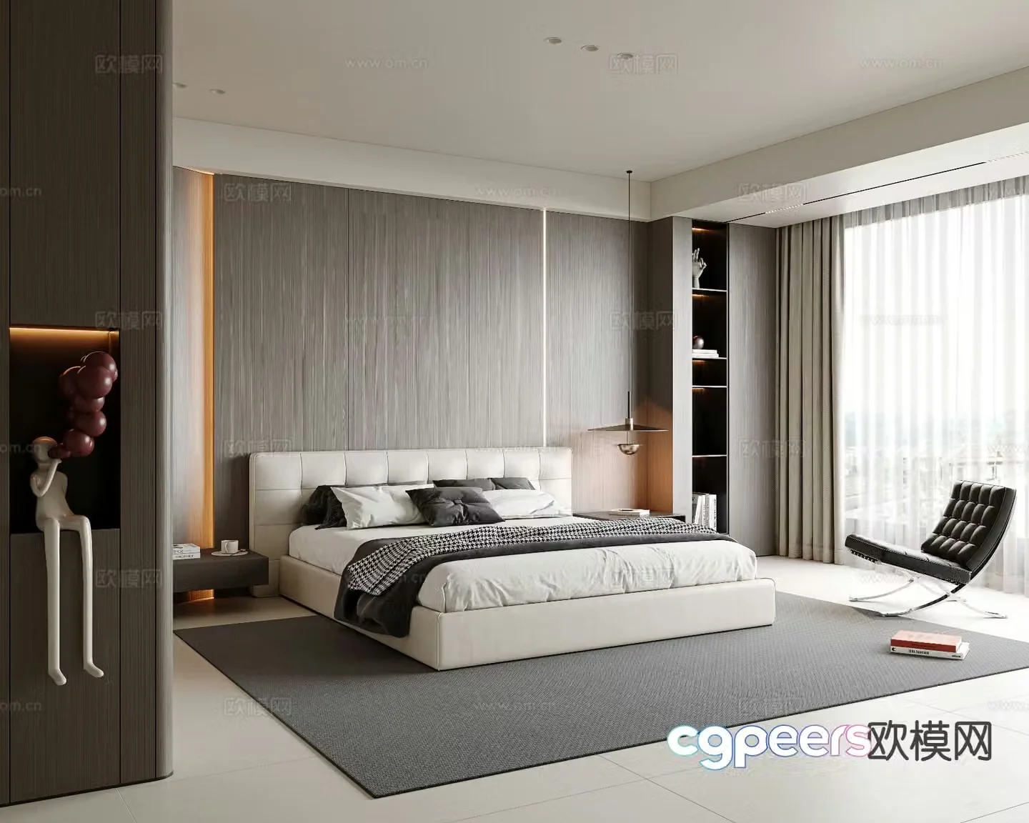 Italian style bedroom master bedroom 3d model