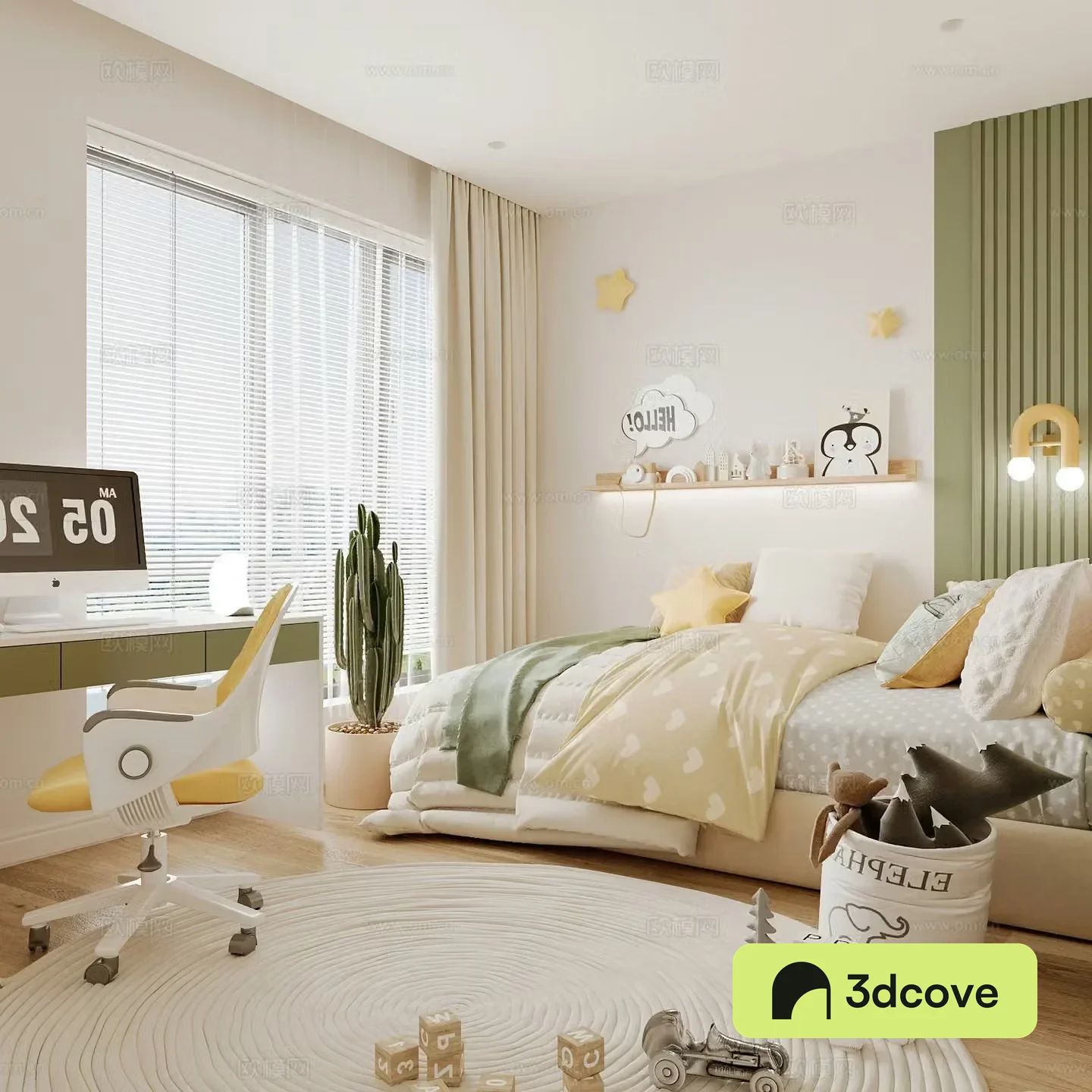 Modern children’s room boy’s room girl’s room children’s bed children’s wardrobe children’s desk