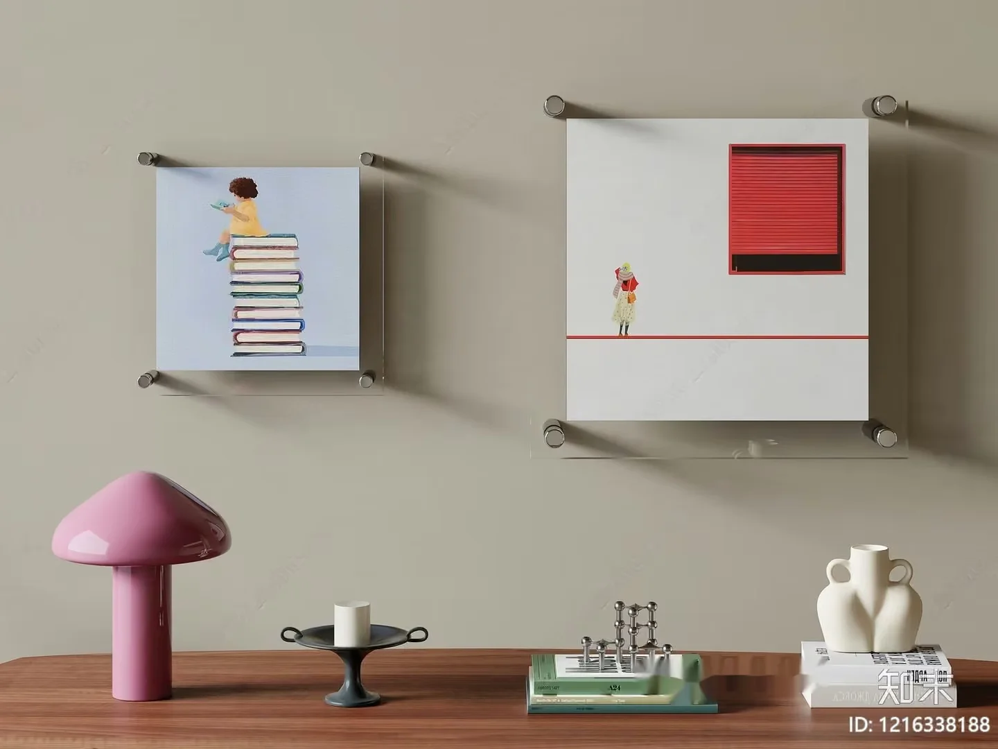 Modern Wall Decor 3D Model – 13444 – VRAY Render