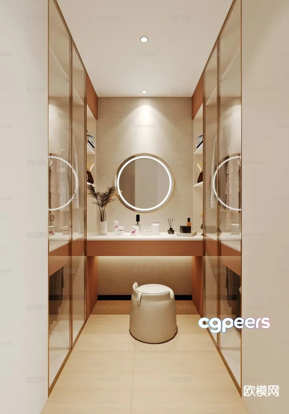 Modern cloakroom 3d model