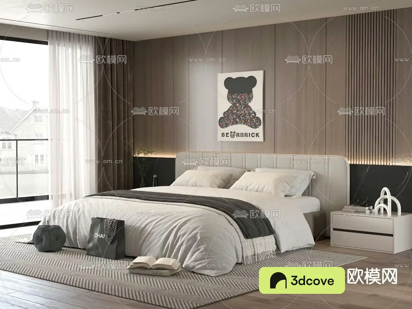 Minotti modern double bed