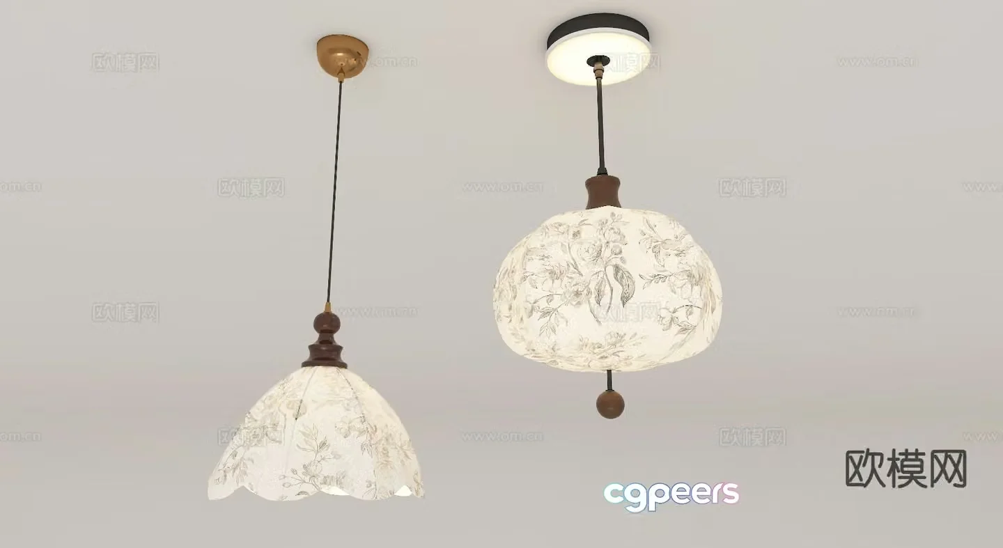 French Chandelier Retro Chandelier 3d Model