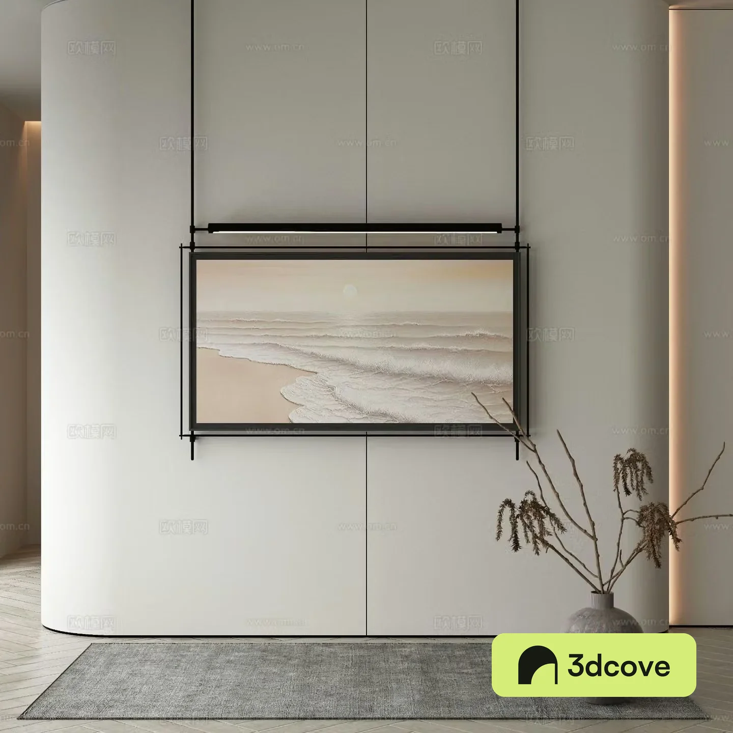 Modern beach painting decorative painting