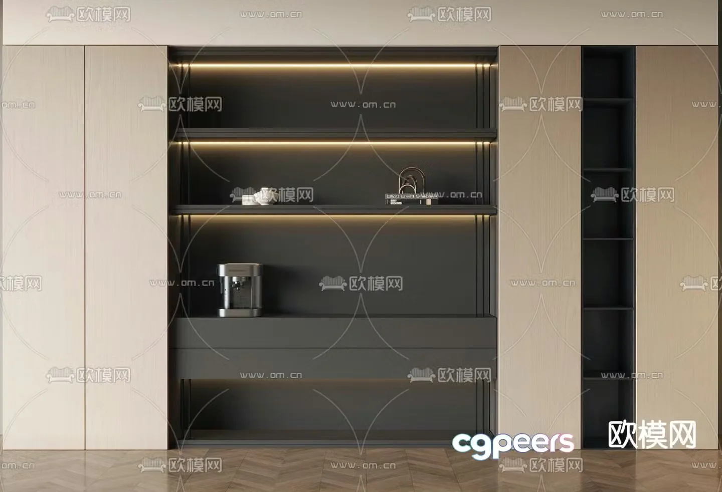 Modern decorative cabinet display cabinet 3d model