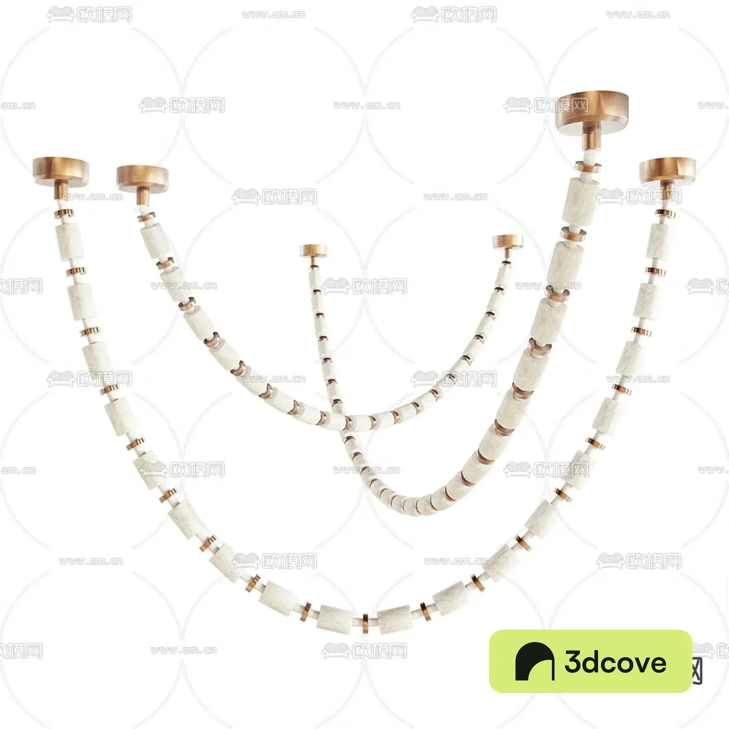 Modern long chandelier