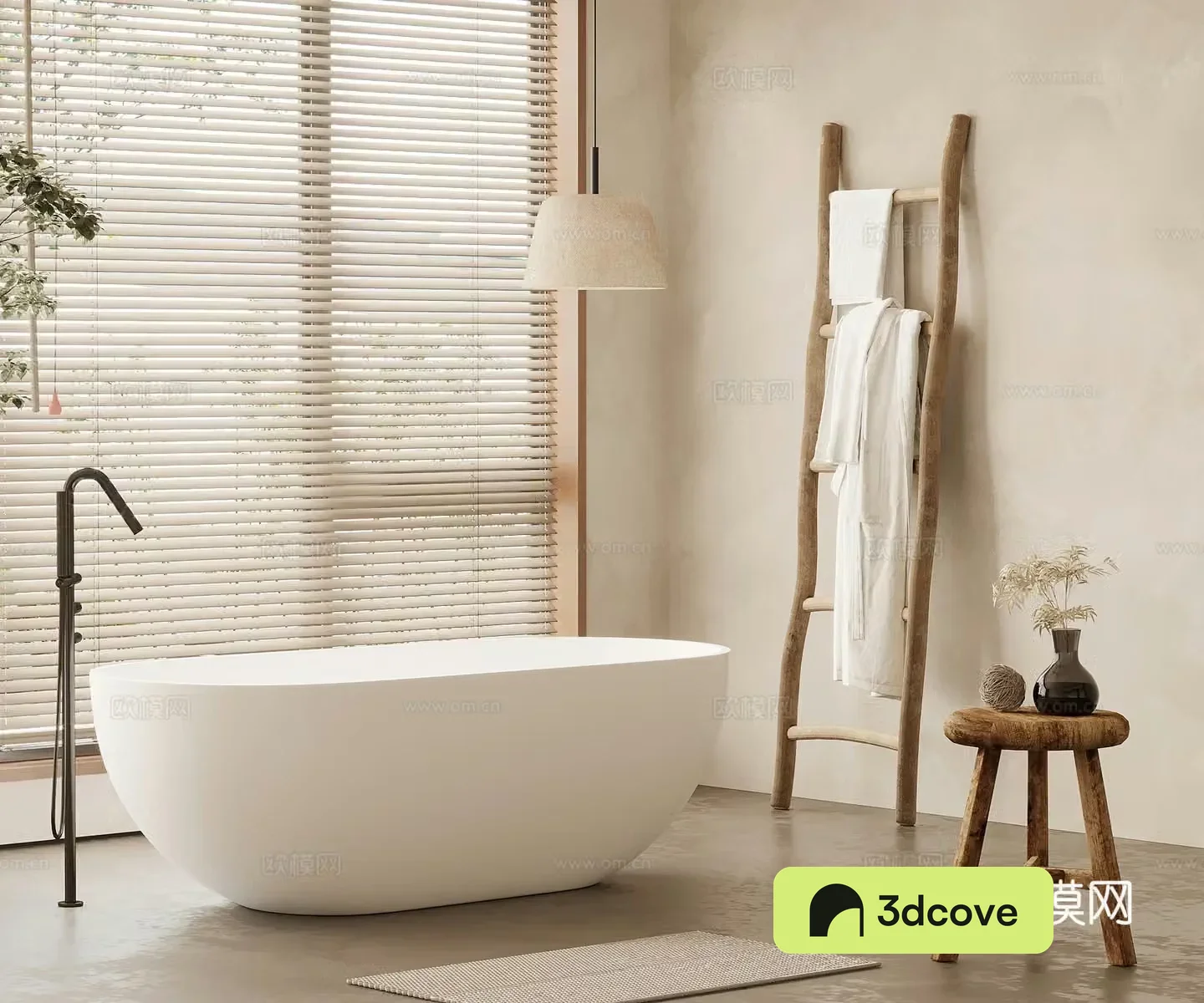 Bathtub Wasabi Bathroom Freestanding Bathtub 3D Model