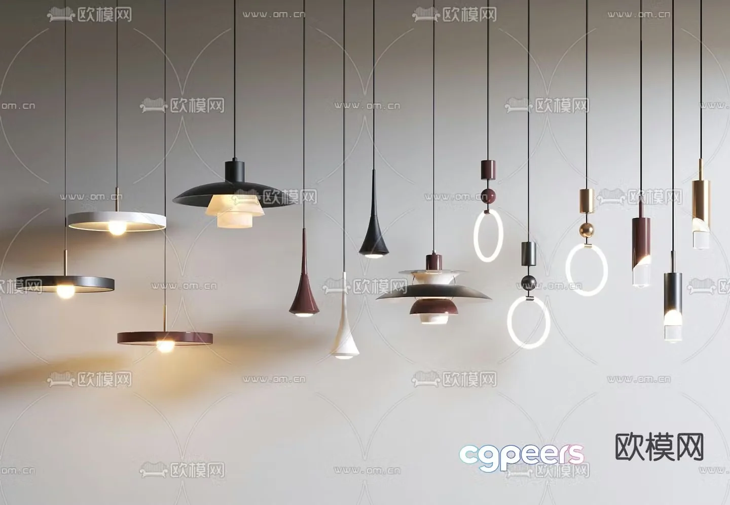 modern chandelier 3d model