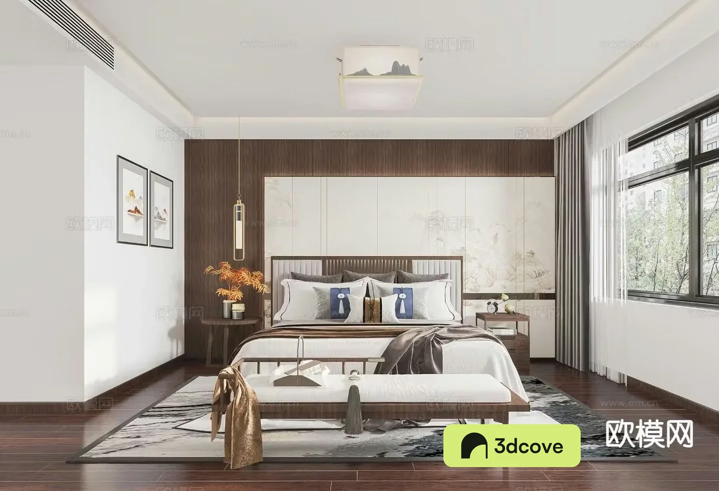New Chinese style bedroom master bedroom