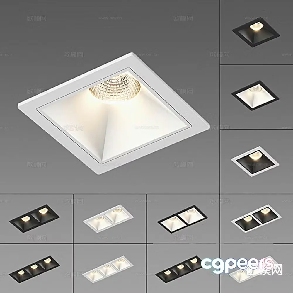 Surface mounted downlight spotlight magnetic light 3D model