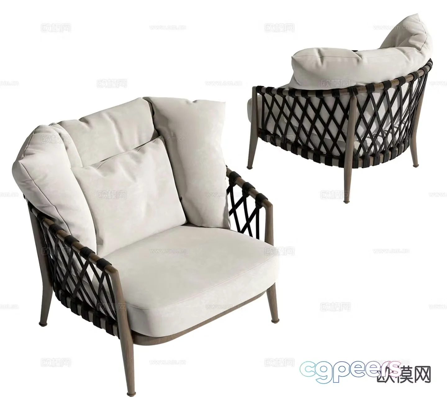 B&B Italia modern lounge sofa 3d model