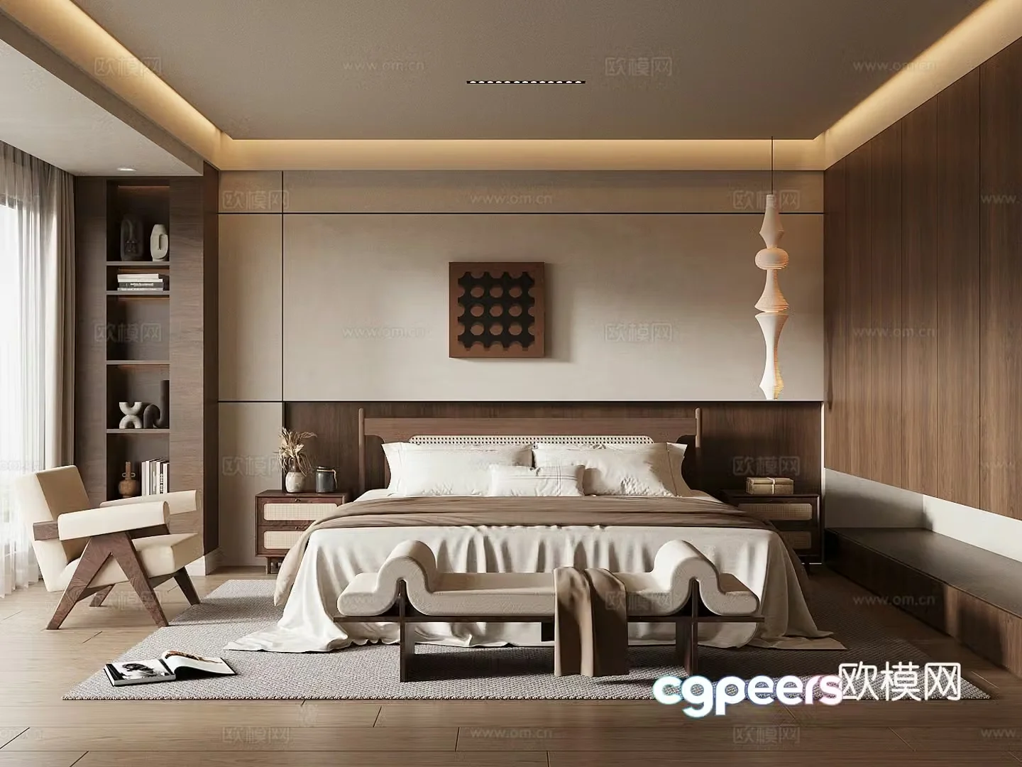Wasabi Home Bedroom Wasabi Hotel Room B&B Room Room Standard Room Bed and Bedroom 3D Model