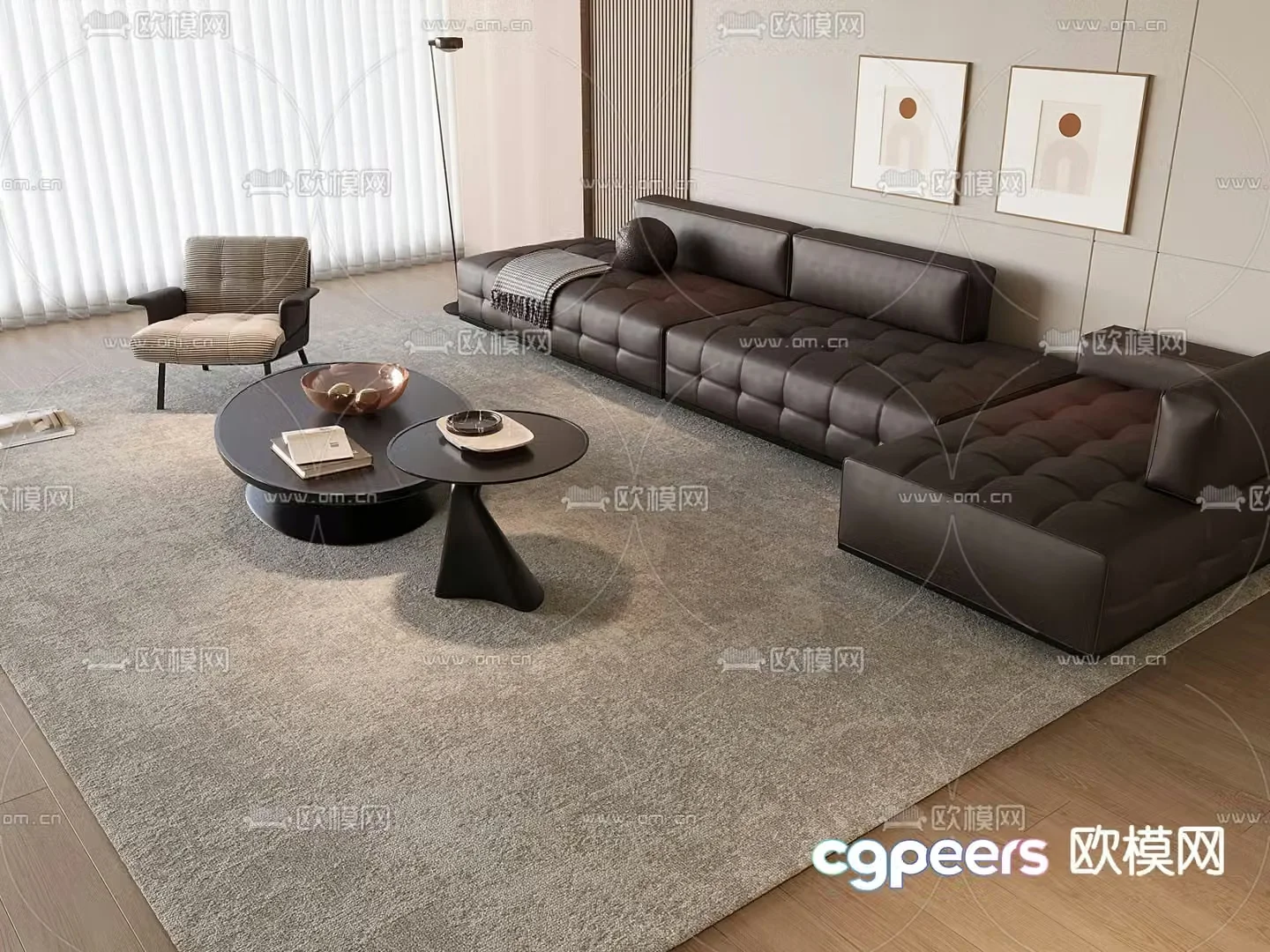 Modern leisure sofa 3d model