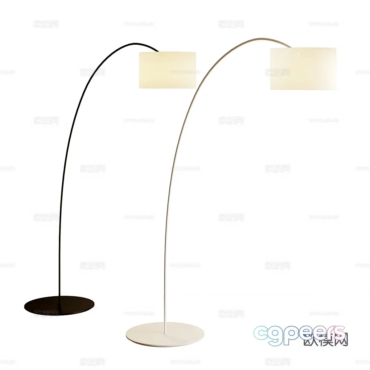 Simple floor lamp Fishing lamp Paper floor lamp Outdoor floor lamp Garden floor lamp Minimalist 3D model
