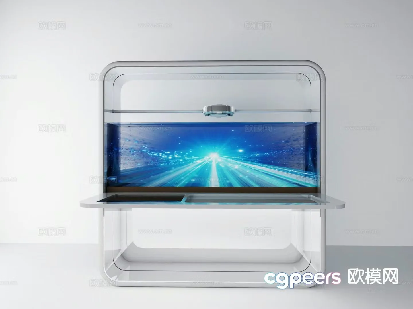 Modern exhibition stand exhibits 3d model