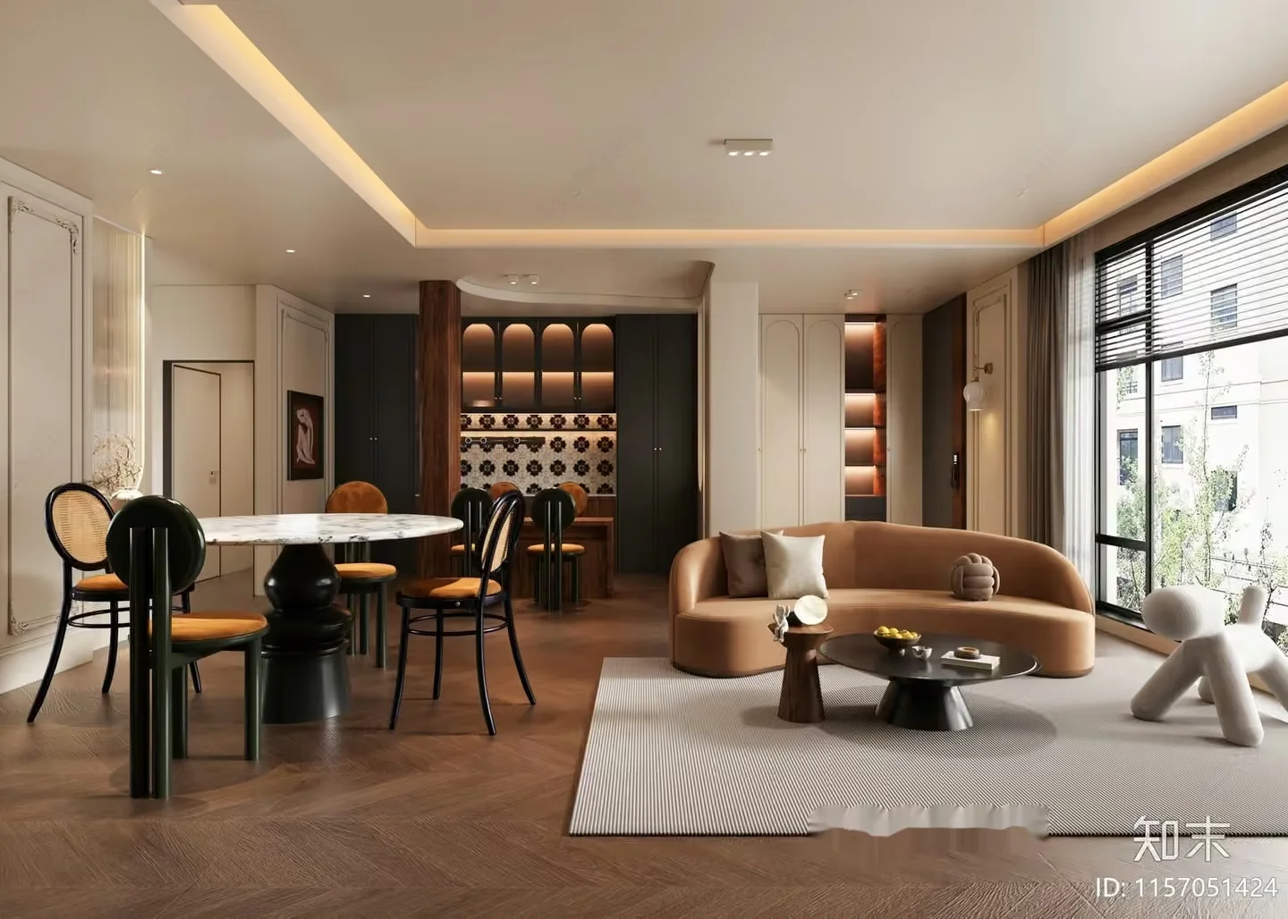 Modern Living Room 3D Model – 16008 – VRAY Render