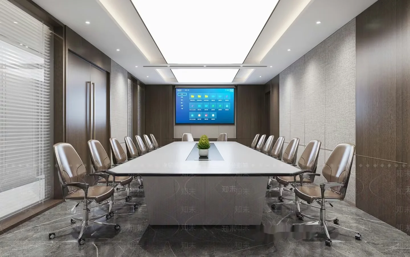 A Large Conference Table 3D Model – 116 – VRAY Render